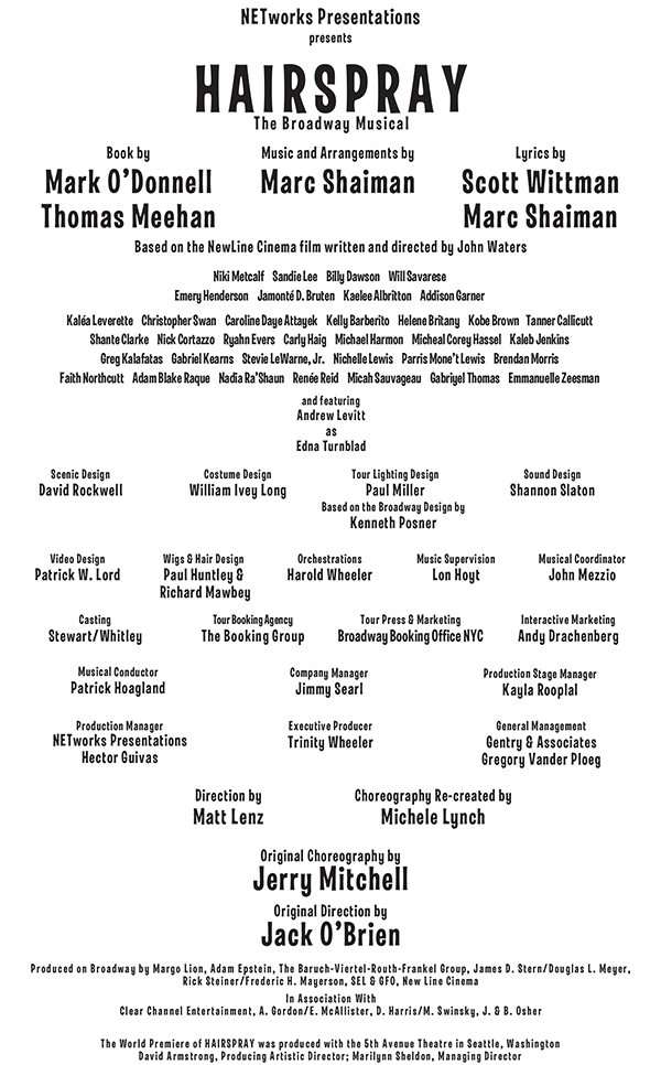 Hairspray title page